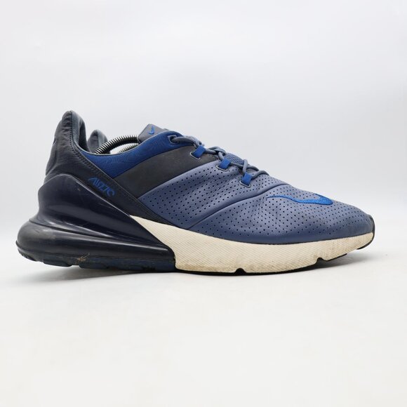 Nike Air Max 270 Premium Men\'s Size 11 Diffused Blue Leather Athletic Sneakers main image 6